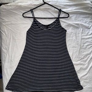 Forever 21 Navy & White Striped Summer Dress size X-Small EUC